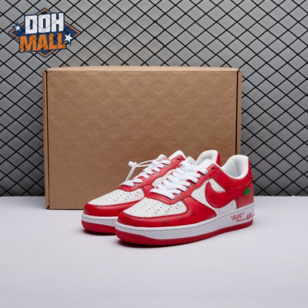 Nike Air Force 1 Low By Virgil Abloh White Red Men's