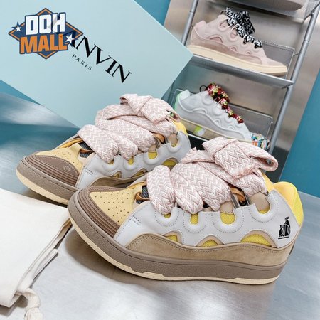 LANVIN Curb sneakers in Leather beige DRAG-H200509 35-45