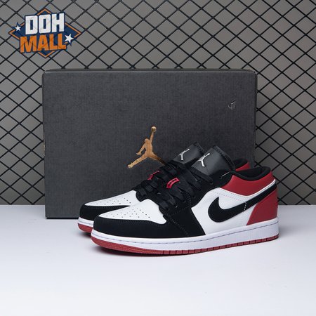 Jordan 1 Low Black Toe 553558-116 Unisex