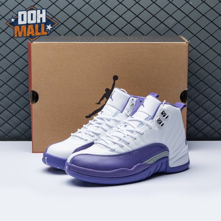 Air Jordan 12 White Purple Men's