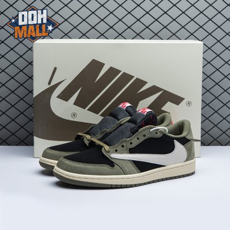 Travis Scott x Air Jordan 1 Low OG Black Olive DM7866-001 Unisex