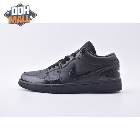 Jordan 1 Low SE Patent Elephant Black HJ7743-010 Unisex