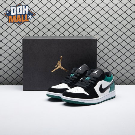 Jordan 1 Low White Black Mystic Green 553558-113 Unisex