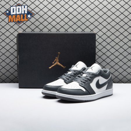 Jordan 1 Low Grey White 553558-044 Unisex
