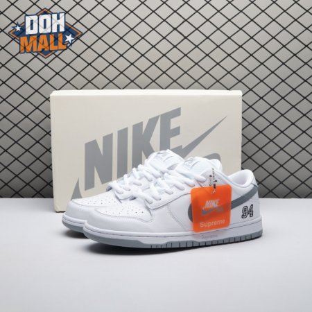 Nike SB Dunk Low 94 White Metallic Silver HQ8487-100 Unisex