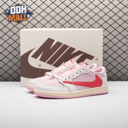 Travis Scott x Air Jordan 1 Low Shy Pink IQ7604-101 Unisex